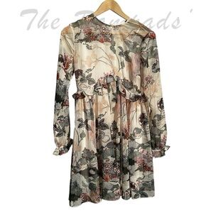 Ted Baker London Mesh Long-sleeve Floral Spring Dress